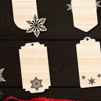 Intra απο ξύλο plywood 3mm-4mm πάχος Χριστουγεννιάτικο Gift Tag 07 Δίασταση 15x15 cm INTRAFABR-77845710 - Image 1