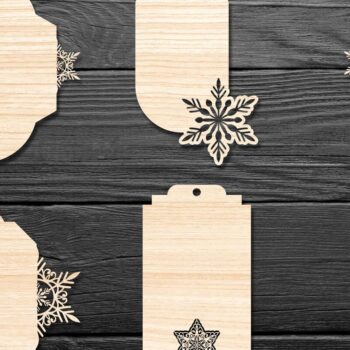 Intra απο ξύλο plywood 3mm-4mm πάχος Χριστουγεννιάτικο Gift Tag 07 Δίασταση 15x15 cm INTRAFABR-77845710 - Image 2