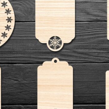 Intra απο ξύλο plywood 3mm-4mm πάχος Χριστουγεννιάτικο Gift Tag 08 Δίασταση 15x15 cm INTRAFABR-77845762 - Image 2