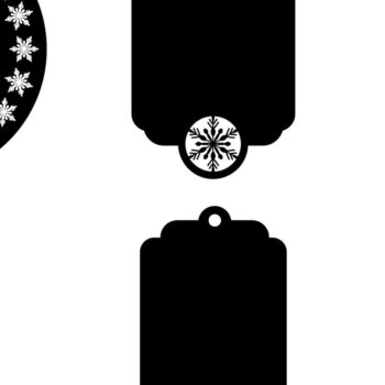 Intra απο ξύλο plywood 3mm-4mm πάχος Χριστουγεννιάτικο Gift Tag 08 Δίασταση 15x15 cm INTRAFABR-77845762 - Image 3