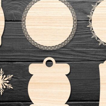 Intra απο ξύλο plywood 3mm-4mm πάχος Χριστουγεννιάτικο Gift Tag 09 Δίασταση 15x15 cm INTRAFABR-77845806 - Image 2