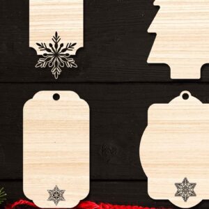 Intra απο ξύλο plywood 3mm-4mm πάχος Χριστουγεννιάτικο Gift Tag 10 Δίασταση 15x15 cm INTRAFABR-77845830