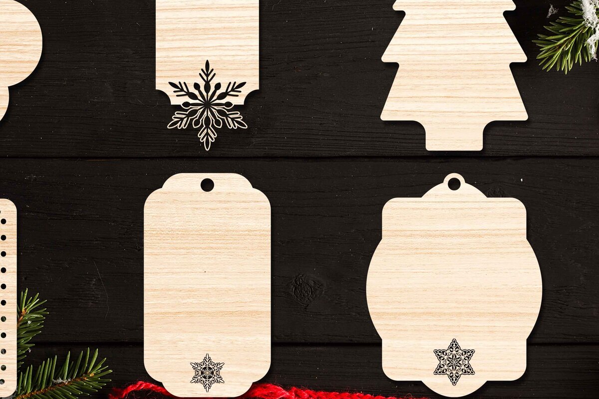 Intra απο ξύλο plywood 3mm-4mm πάχος Χριστουγεννιάτικο Gift Tag 10 Δίασταση 15x15 cm INTRAFABR-77845830