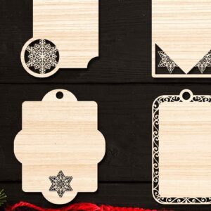 Intra απο ξύλο plywood 3mm-4mm πάχος Χριστουγεννιάτικο Gift Tag 11 Δίασταση 15x15 cm INTRAFABR-77847049
