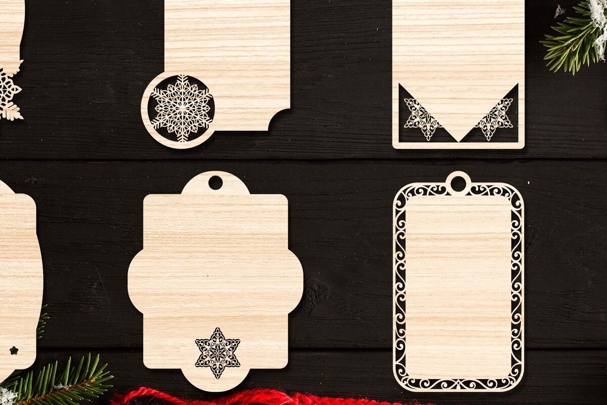 Intra απο ξύλο plywood 3mm-4mm πάχος Χριστουγεννιάτικο Gift Tag 11 Δίασταση 15x15 cm INTRAFABR-77847049