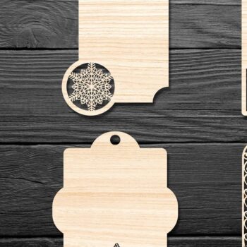 Intra απο ξύλο plywood 3mm-4mm πάχος Χριστουγεννιάτικο Gift Tag 11 Δίασταση 15x15 cm INTRAFABR-77847049 - Image 2