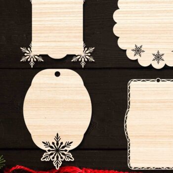 Intra απο ξύλο plywood 3mm-4mm πάχος Χριστουγεννιάτικο Gift Tag 12 Δίασταση 15x15 cm INTRAFABR-77847012 - Image 1