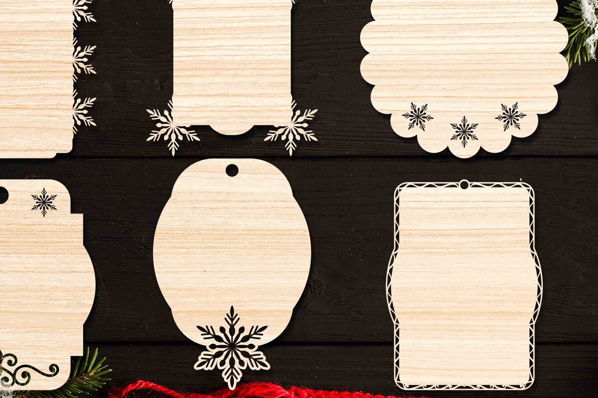 Intra απο ξύλο plywood 3mm-4mm πάχος Χριστουγεννιάτικο Gift Tag 12 Δίασταση 15x15 cm INTRAFABR-77847012