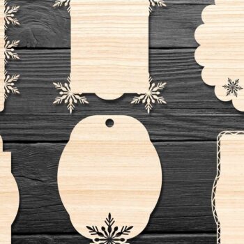 Intra απο ξύλο plywood 3mm-4mm πάχος Χριστουγεννιάτικο Gift Tag 12 Δίασταση 15x15 cm INTRAFABR-77847012 - Image 2