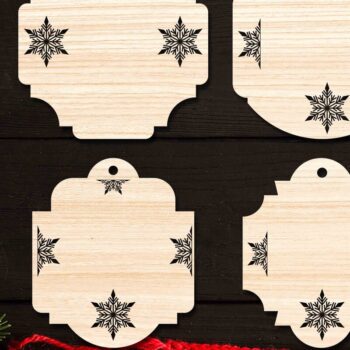 Intra απο ξύλο plywood 3mm-4mm πάχος Χριστουγεννιάτικο Gift Tag 13 Δίασταση 15x15 cm INTRAFABR-77846992 - Image 1