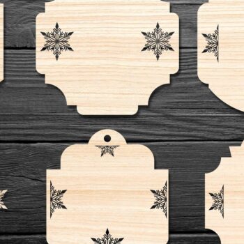 Intra απο ξύλο plywood 3mm-4mm πάχος Χριστουγεννιάτικο Gift Tag 13 Δίασταση 15x15 cm INTRAFABR-77846992 - Image 2