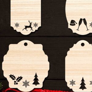 Intra απο ξύλο plywood 3mm-4mm πάχος Χριστουγεννιάτικο Gift Tag 14 Δίασταση 15x15 cm INTRAFABR-77846972