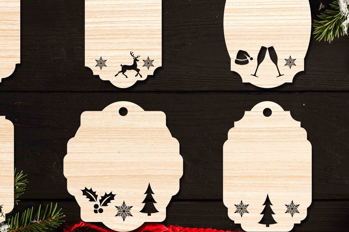 Intra απο ξύλο plywood 3mm-4mm πάχος Χριστουγεννιάτικο Gift Tag 14 Δίασταση 15x15 cm INTRAFABR-77846972