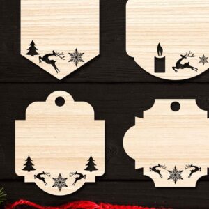 Intra απο ξύλο plywood 3mm-4mm πάχος Χριστουγεννιάτικο Gift Tag 15 Δίασταση 15x15 cm INTRAFABR-77846960