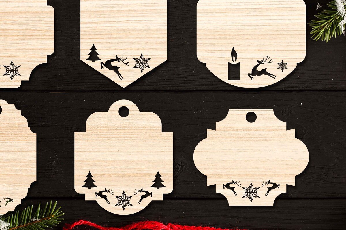 Intra απο ξύλο plywood 3mm-4mm πάχος Χριστουγεννιάτικο Gift Tag 15 Δίασταση 15x15 cm INTRAFABR-77846960