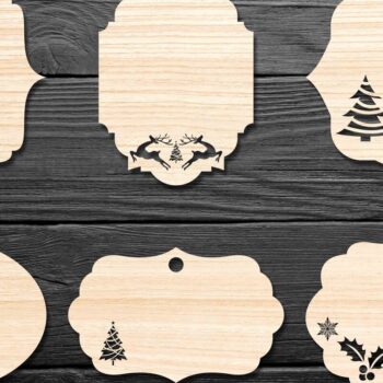 Intra απο ξύλο plywood 3mm-4mm πάχος Χριστουγεννιάτικο Gift Tag 16 Δίασταση 15x15 cm INTRAFABR-77846831 - Image 2