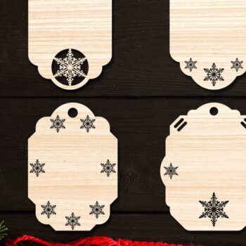 Intra απο ξύλο plywood 3mm-4mm πάχος Χριστουγεννιάτικο Gift Tag 17 Δίασταση 15x15 cm INTRAFABR-77847291 - Image 1