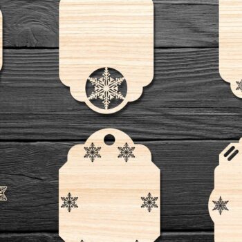 Intra απο ξύλο plywood 3mm-4mm πάχος Χριστουγεννιάτικο Gift Tag 17 Δίασταση 15x15 cm INTRAFABR-77847291 - Image 2