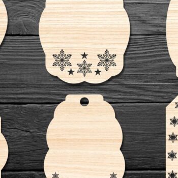 Intra απο ξύλο plywood 3mm-4mm πάχος Χριστουγεννιάτικο Gift Tag 18 Δίασταση 15x15 cm INTRAFABR-77847398 - Image 2