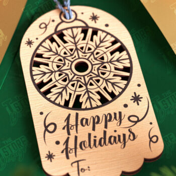 Intra απο ξύλο plywood 3mm-4mm πάχος - Χριστουγεννιάτικη ετικέτα | Ετικέτα δώρου | Διακοπές |CNC Δίασταση 15x15 cm INTRAFABR-107023835 - Image 1