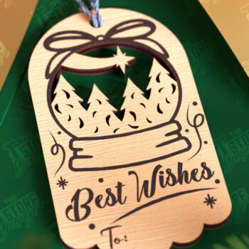 Intra απο ξύλο plywood 3mm-4mm πάχος - Χριστουγεννιάτικη ετικέτα | Ετικέτα δώρου | Διακοπές |CNC Δίασταση 15x15 cm INTRAFABR-107023908 - Image 1