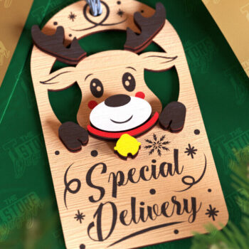 Intra απο ξύλο plywood 3mm-4mm πάχος - Χριστουγεννιάτικη ετικέτα | Ετικέτα δώρου | Διακοπές |CNC Δίασταση 15x15 cm INTRAFABR-107024050 - Image 1