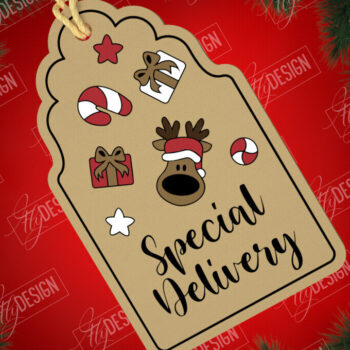 Intra απο ξύλο plywood 3mm-4mm πάχος - Χριστουγεννιάτικη ετικέτα | Ετικέτες δώρων | Δώρο Χριστουγέννων Δίασταση 15x15 cm INTRAFABR-107187308 - Image 1