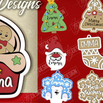 Intra απο ξύλο plywood 3mm-4mm πάχος - Πακέτο ετικετών Χριστουγέννων | Ετικέτες δώρων | Χριστούγεννα Δίασταση 15x15 cm INTRAFABR-107187874 - Image 1