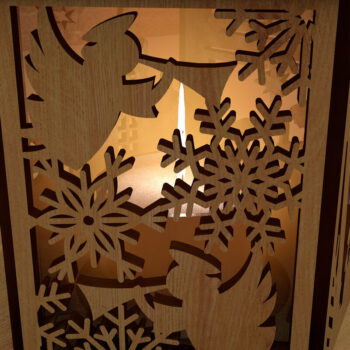 Intra απο ξύλο plywood 3mm-4mm πάχος - Πρότυπα χριστουγεννιάτικου φωτός τσαγιού Δίασταση 4x4 cm INTRAFABR-106147345 - Image 5