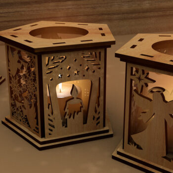 Intra απο ξύλο plywood 3mm-4mm πάχος - Πρότυπα χριστουγεννιάτικου φωτός τσαγιού Δίασταση 4x4 cm INTRAFABR-106147345 - Image 7