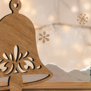 Intra απο ξύλο plywood 3mm-4mm πάχος - Χριστούγεννα Thee Toy Bell πρότυπο Δίασταση 3x3 cm INTRAFABR-108124438 - Image 2