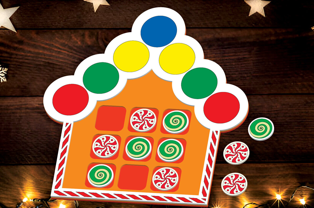 Intra απο ξύλο plywood 3mm-4mm πάχος - Χριστουγεννιάτικο παιχνίδι Tic Tac Toe Laser Cut  Δίασταση 15x15 cm INTRAFABR-107839985