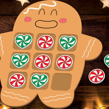 Intra απο ξύλο plywood 3mm-4mm πάχος - Χριστουγεννιάτικο παιχνίδι Tic Tac Toe Laser Cut  Δίασταση 15x15 cm INTRAFABR-107840071 - Image 2