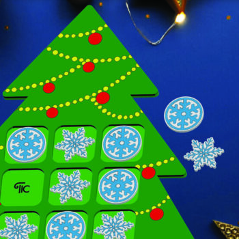 Intra απο ξύλο plywood 3mm-4mm πάχος - Χριστουγεννιάτικο παιχνίδι Tic Tac Toe Laser Cut  Δίασταση 15x15 cm INTRAFABR-107769405 - Image 1