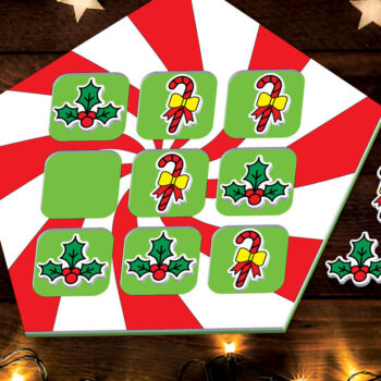 Intra απο ξύλο plywood 3mm-4mm πάχος - Πακέτο  Παιχνιδιού Tic Tac Toe Χριστουγέννων Δίασταση 15x15 cm INTRAFABR-107840502 - Image 6