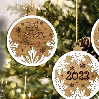 Intra απο ξύλο plywood 3mm-4mm πάχος - ΧΡΙΣΤΟΥΓΕΝΝΙΑΤΙΚΟ Πακέτο παιχνιδιών Σετ 15 Στολίδι Δίασταση 6x4 cm INTRAFABR-40122762 - Image 6