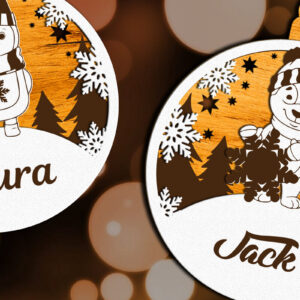 Intra απο ξύλο plywood 3mm-4mm πάχος - Πρότυπα κοπής προσαρμοσμένων ονομάτων Χριστουγέννων Δίασταση 4x4 cm INTRAFABR-84234198