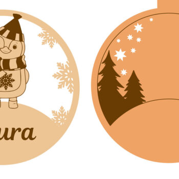 Intra απο ξύλο plywood 3mm-4mm πάχος - Πρότυπα κοπής προσαρμοσμένων ονομάτων Χριστουγέννων Δίασταση 4x4 cm INTRAFABR-84234198 - Image 4