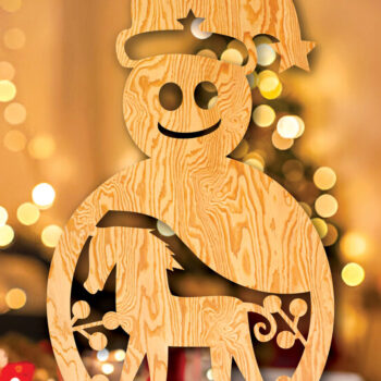 Intra απο ξύλο plywood 3mm-4mm πάχος - Χριστουγεννιάτικο παιχνίδι στολίδια αλόγων με λέιζερ Δίασταση 6x6 cm INTRAFABR-104375782 - Image 2