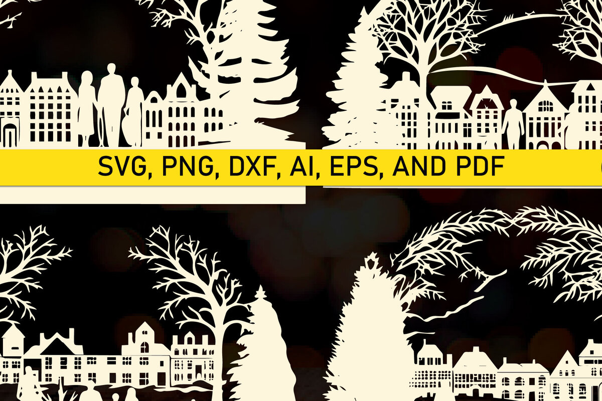 Intra απο ξύλο plywood 3mm-4mm πάχος - Πακέτο  Παραδοσιακής Πόλης Χριστουγέννων Δίασταση 4x4 cm INTRAFABR-83789725