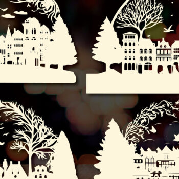 Intra απο ξύλο plywood 3mm-4mm πάχος - Πακέτο  Παραδοσιακής Πόλης Χριστουγέννων Δίασταση 4x4 cm INTRAFABR-83790428 - Image 2