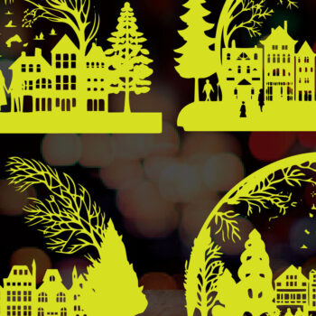 Intra απο ξύλο plywood 3mm-4mm πάχος - Πακέτο  Παραδοσιακής Πόλης Χριστουγέννων Δίασταση 4x4 cm INTRAFABR-83790428 - Image 3