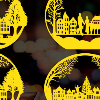 Intra απο ξύλο plywood 3mm-4mm πάχος - Πακέτο  Παραδοσιακής Πόλης Χριστουγέννων Δίασταση 4x4 cm INTRAFABR-83790428 - Image 4