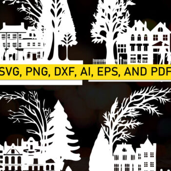 Intra απο ξύλο plywood 3mm-4mm πάχος - Πακέτο  Παραδοσιακής Πόλης Χριστουγέννων Δίασταση 4x4 cm INTRAFABR-83790428 - Image 7