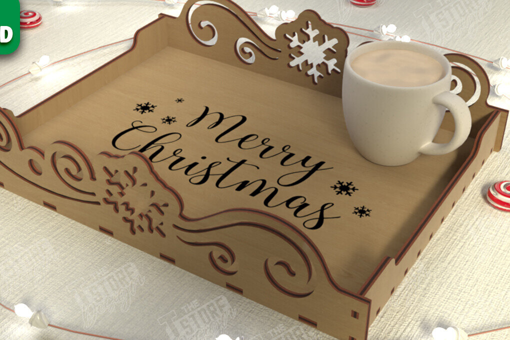 Intra απο ξύλο plywood 3mm-4mm πάχος - Χριστουγεννιάτικος Δίσκος | Δίσκος ορεκτικών για σνακ Δίασταση 15x15 cm INTRAFABR-107185667