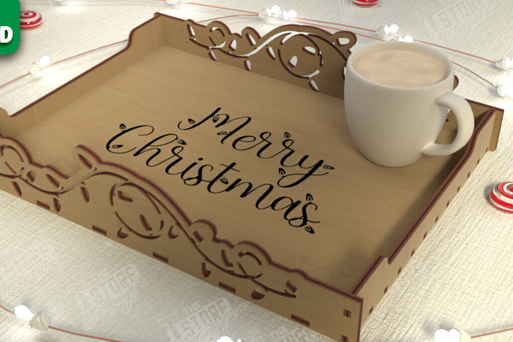 Intra απο ξύλο plywood 3mm-4mm πάχος - Χριστουγεννιάτικος Δίσκος | Δίσκος ορεκτικών για σνακ Δίασταση 15x15 cm INTRAFABR-107185685