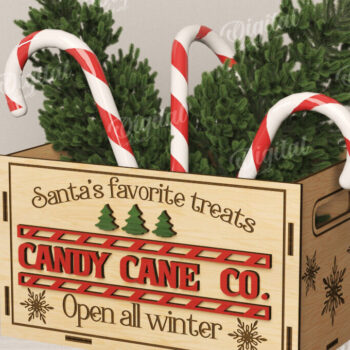 Intra απο ξύλο plywood 3mm-4mm πάχος - Κουτιά χριστουγεννιάτικων λιχουδιών Πακέτο κοπής με λέιζερ Δίασταση 15x15 cm INTRAFABR-111221711 - Image 3