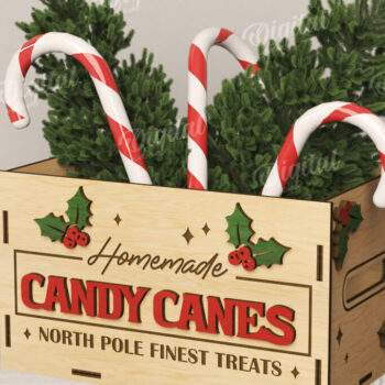 Intra απο ξύλο plywood 3mm-4mm πάχος - Κουτιά χριστουγεννιάτικων λιχουδιών Πακέτο κοπής με λέιζερ Δίασταση 15x15 cm INTRAFABR-111221711 - Image 5