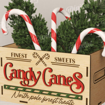 Intra απο ξύλο plywood 3mm-4mm πάχος - Κουτιά χριστουγεννιάτικων λιχουδιών Πακέτο κοπής με λέιζερ Δίασταση 15x15 cm INTRAFABR-111221711 - Image 8