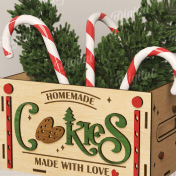 Intra απο ξύλο plywood 3mm-4mm πάχος - Κουτιά χριστουγεννιάτικων λιχουδιών Πακέτο κοπής με λέιζερ Δίασταση 15x15 cm INTRAFABR-111221711 - Image 9